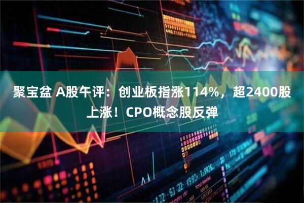聚宝盆 A股午评:创业板指涨114%,超2400股上涨!CPO概念股反弹