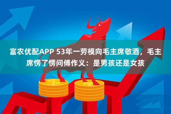 富农优配APP 53年一劳模向毛主席敬酒，毛主席愣了愣问傅作义：是男孩还是女孩